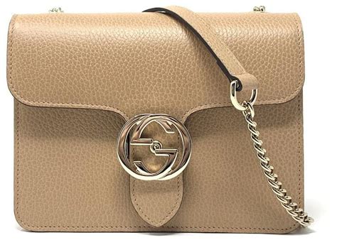 Gucci Interlocking G Leather Shoulder Bag 